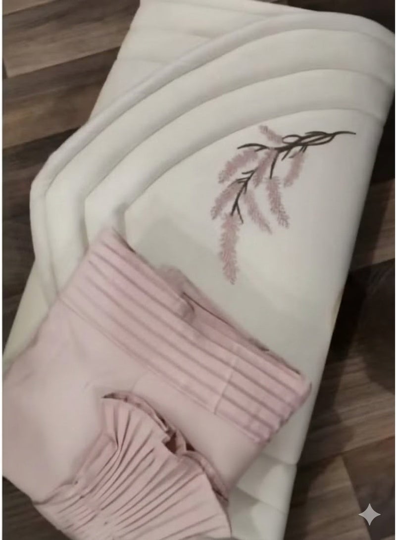 Gerenic Prayer Rug Set with Sheet, Rosary and Incense Burner - Flesh - Image 1